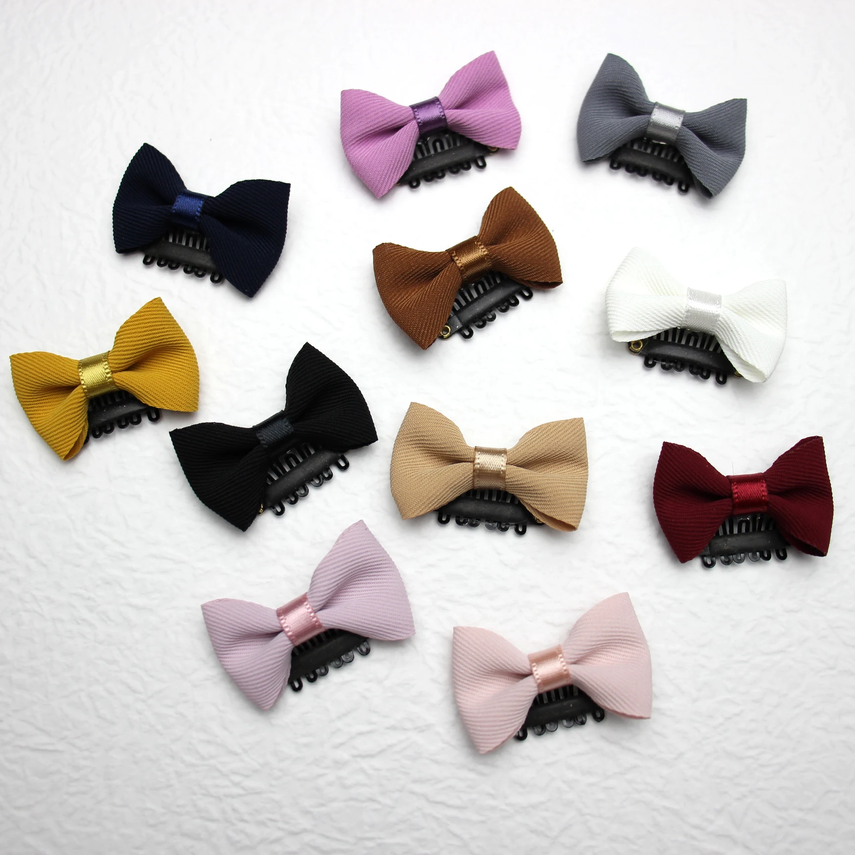 Solid Chiffon Bow Fine Wispy Hair Clip For Baby Hairbow Barrettes Children Newborn Mini Latch Hairpin Pet Headwear