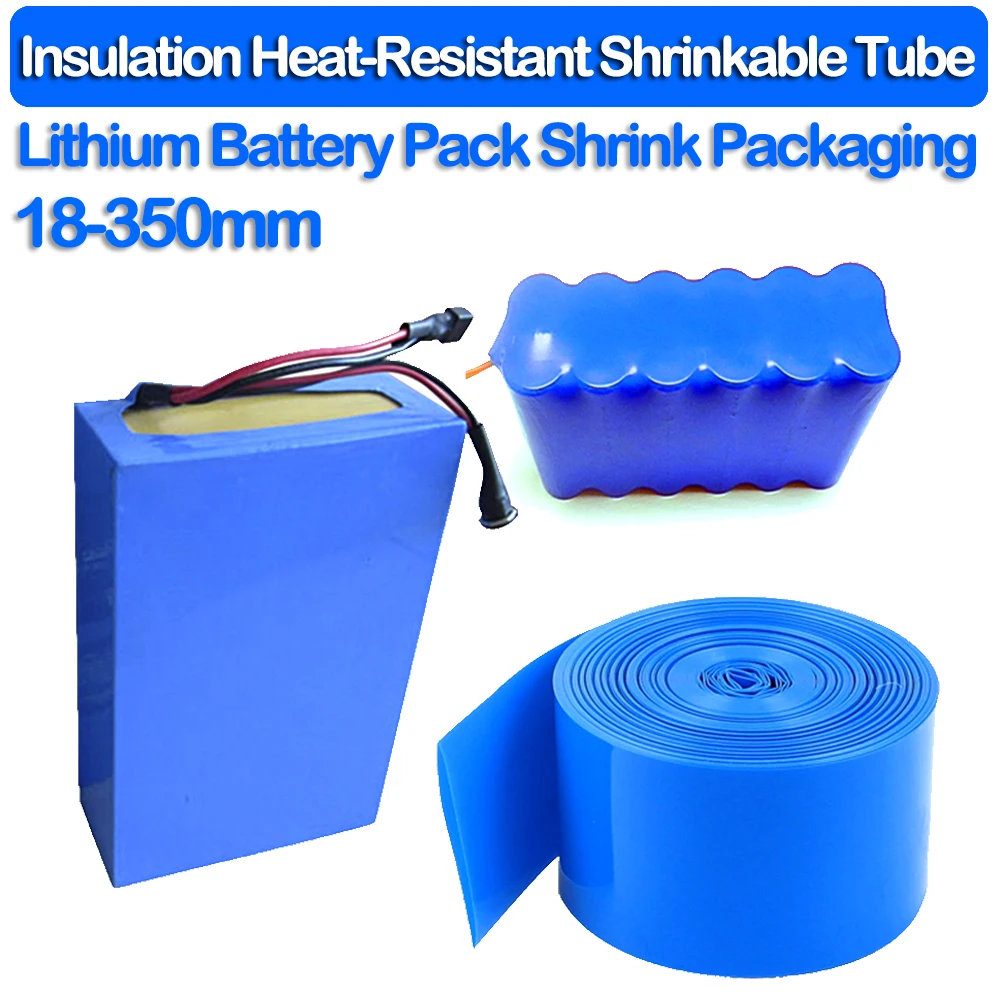 Купи PVC Heat Shrink Tube 2m Cable Bushing Thermoresistant Tube For 18650 26650 Lithium Battery Pack Shrink Wrapping Size 18-350mm за 390 рублей в магазине AliExpress