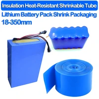 pvc heat shrink tube 2m cable bushing thermoresistant tube for 18650 26650 lithium battery pack shrink wrapping size 18 350mm