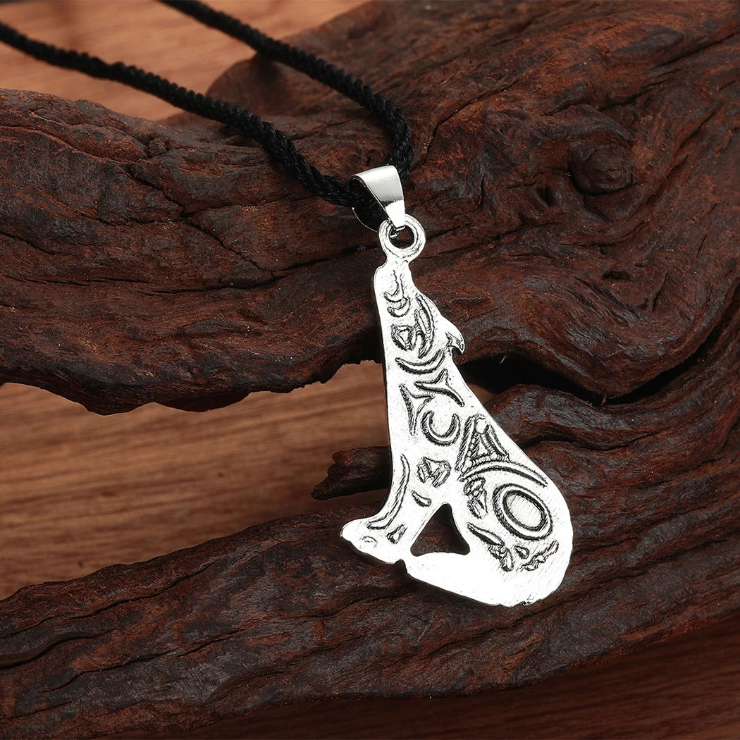 

Chereda ожерелье с волком для подвеска, кельтская сидячая волк, племенная Подвеска Ожерелье в славянском стиле, языческая Легенда волка, животн...