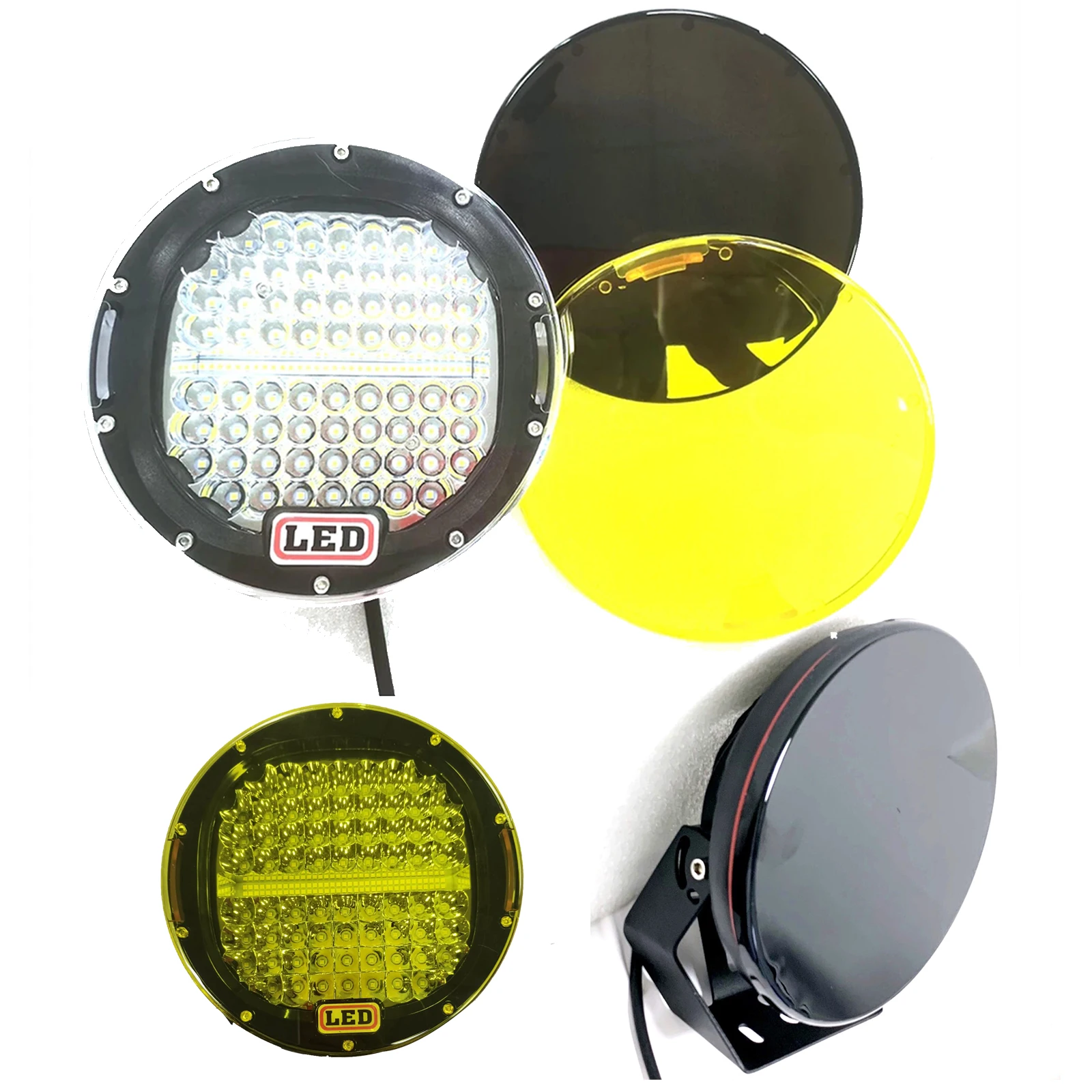 7-дюймовая круглая Светодиодная лампа для вождения, задняя крышка для объектива, Пылезащитная Крышка для автомобиля, грузовика, внедорожника, Рабочая лампа, прожектор, крышка