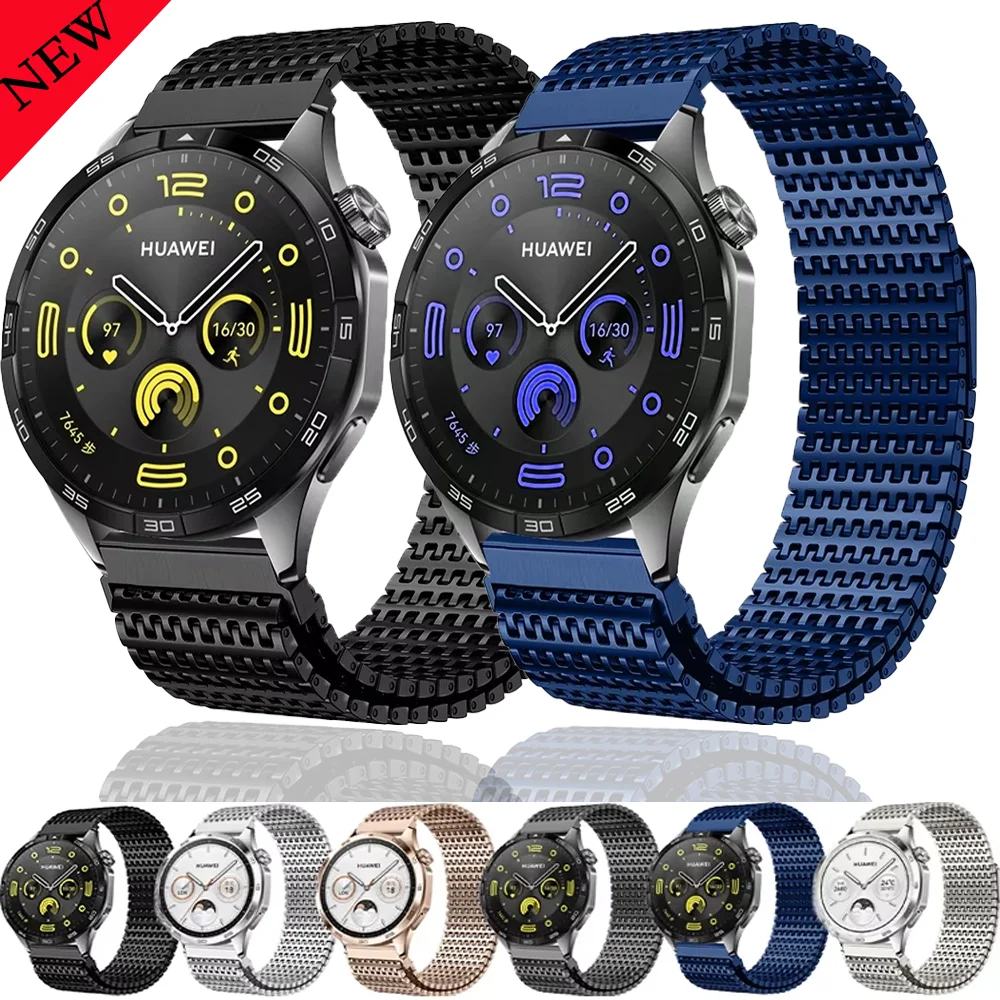 Фото Металлический ремешок для Samsung Galaxy Watch 7/6/5/4, магнитный браслет для Huawei Watch 4/3/GT5-4-3 Pro Amazfit GTR 4/GTS 4 Correa №1