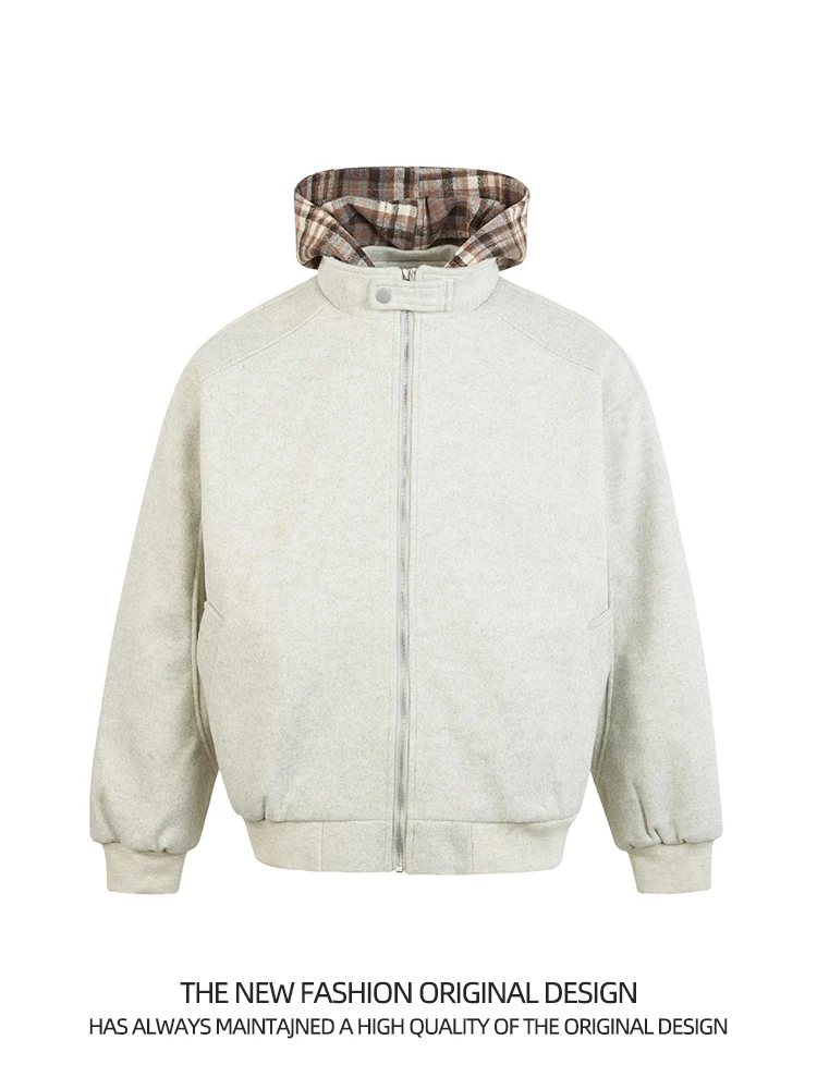 Американская винтажная шерстяная куртка мужская зимняя модная брендовая