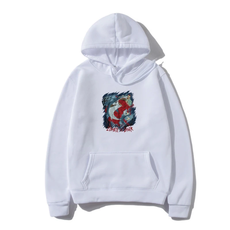 

Мужская толстовка с капюшоном зомби Vsrea White Shark Epic Figh кровь мозги Удобная Повседневная теплая толстовка с капюшоном