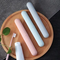portable toothbrush barrel stripe toothbrush toothpaste bathroom organizer small travel washing tooth brush cup household