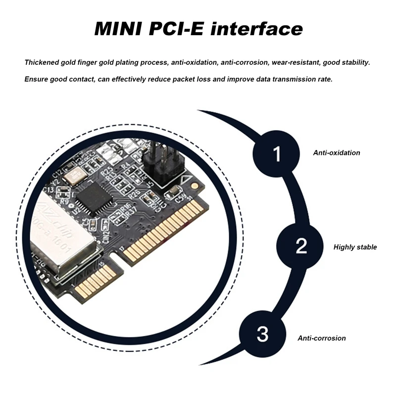 Фото Сетевая мини-карта PCI-E Gigabit, Ethernet Сетевая карта RJ45 для настольных ПК, сетевая карта PCIE, без драйвера №3