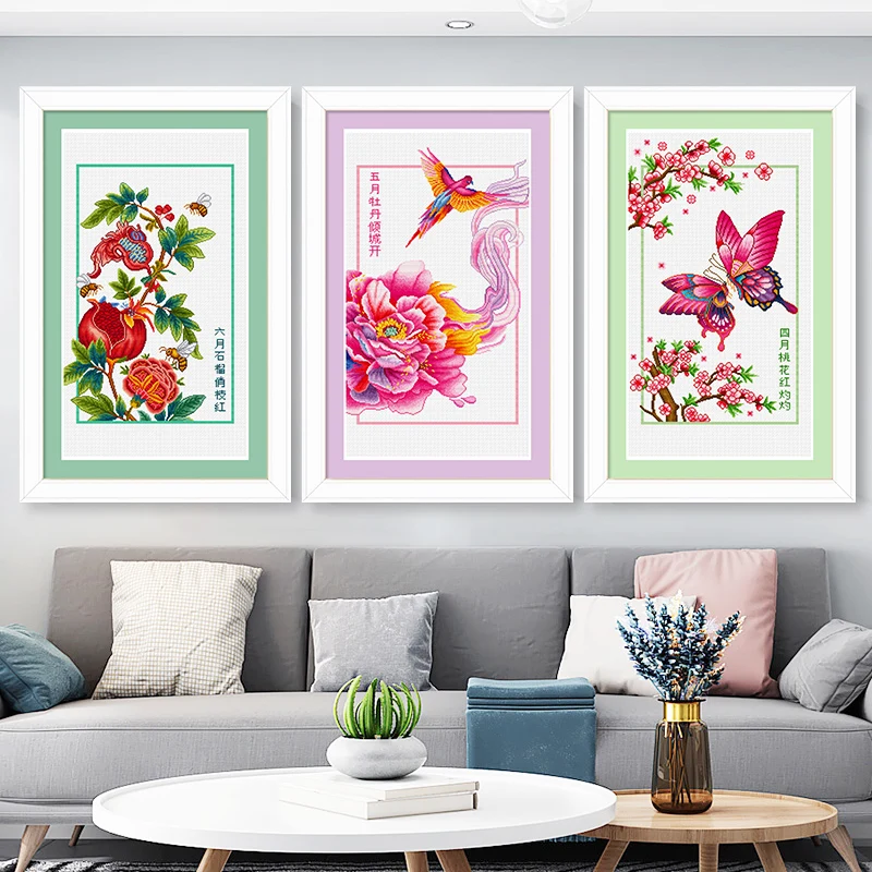 Наборы для вышивки крестом детей Стартовый Набор вышивания цветами сделай сам