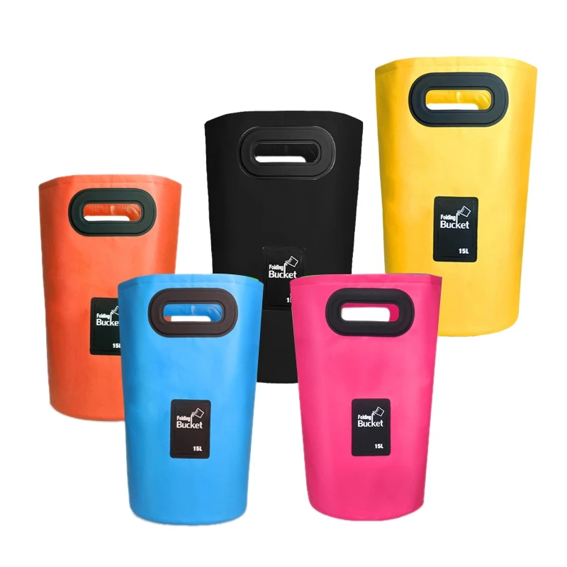 

Collapsible Bucket 15L Bucket Multifunctional Portable Water Container Fishing Bucket For Travelling Camping