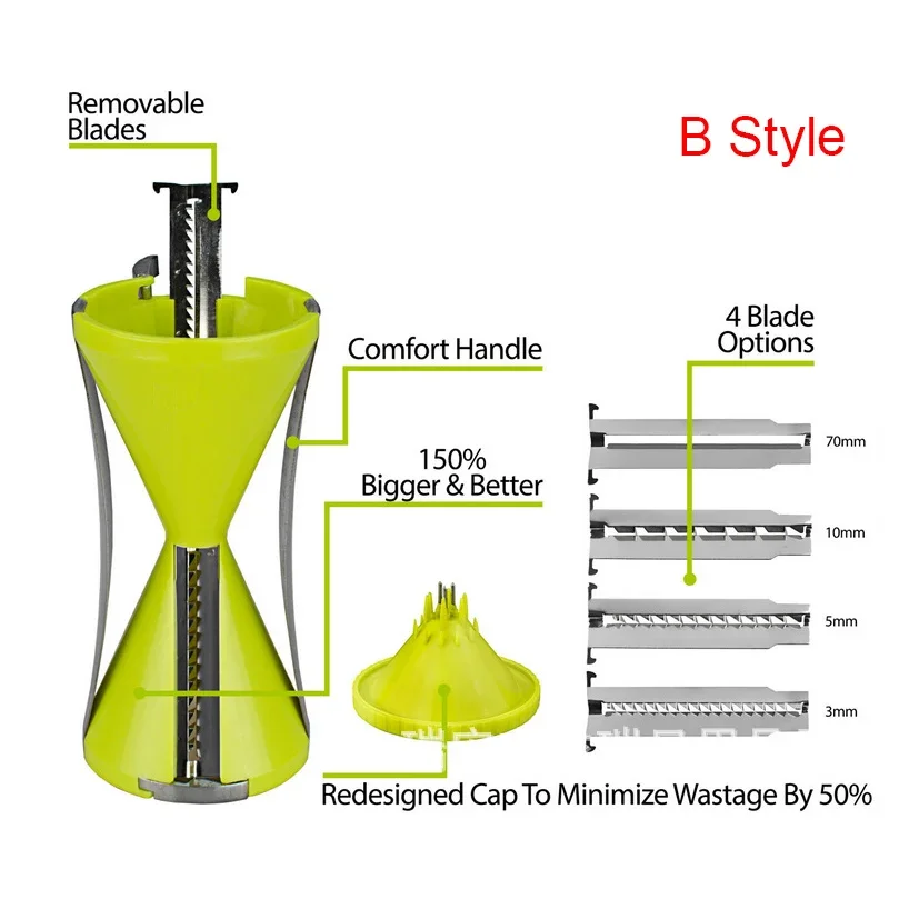 Овощной Лапшой Резак Spiralizer Спираль Морковь Терка для Овощей Saladacco Slicer кулинария