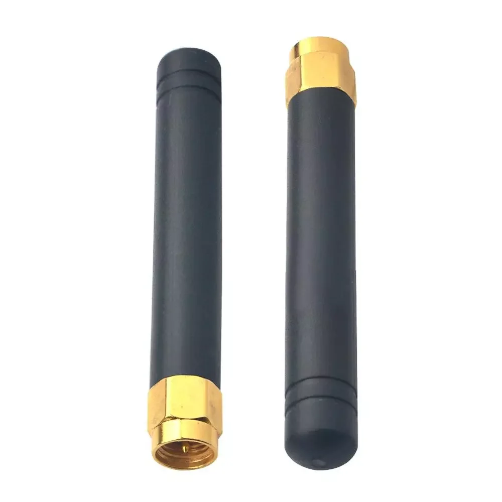 

10pcs/lot 6CM Long 433MHZ rubber 2-3dbi gains 433 mhz Antenna SMA male plug straight connector Aerial Free Shipping