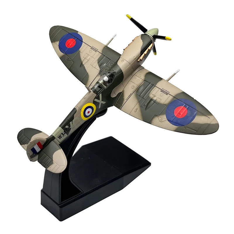 

1:72 1/72 Scale WWII British Spitfire Fighter Plane Diecast Metal Airplane Aircraft Ornament Model Boy Birthday Toy Gift