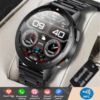 2022 new nfc smart watch men amoled 360360 hd screen bluetooth call smartwatch women fitness tracker ai voice assistant watches