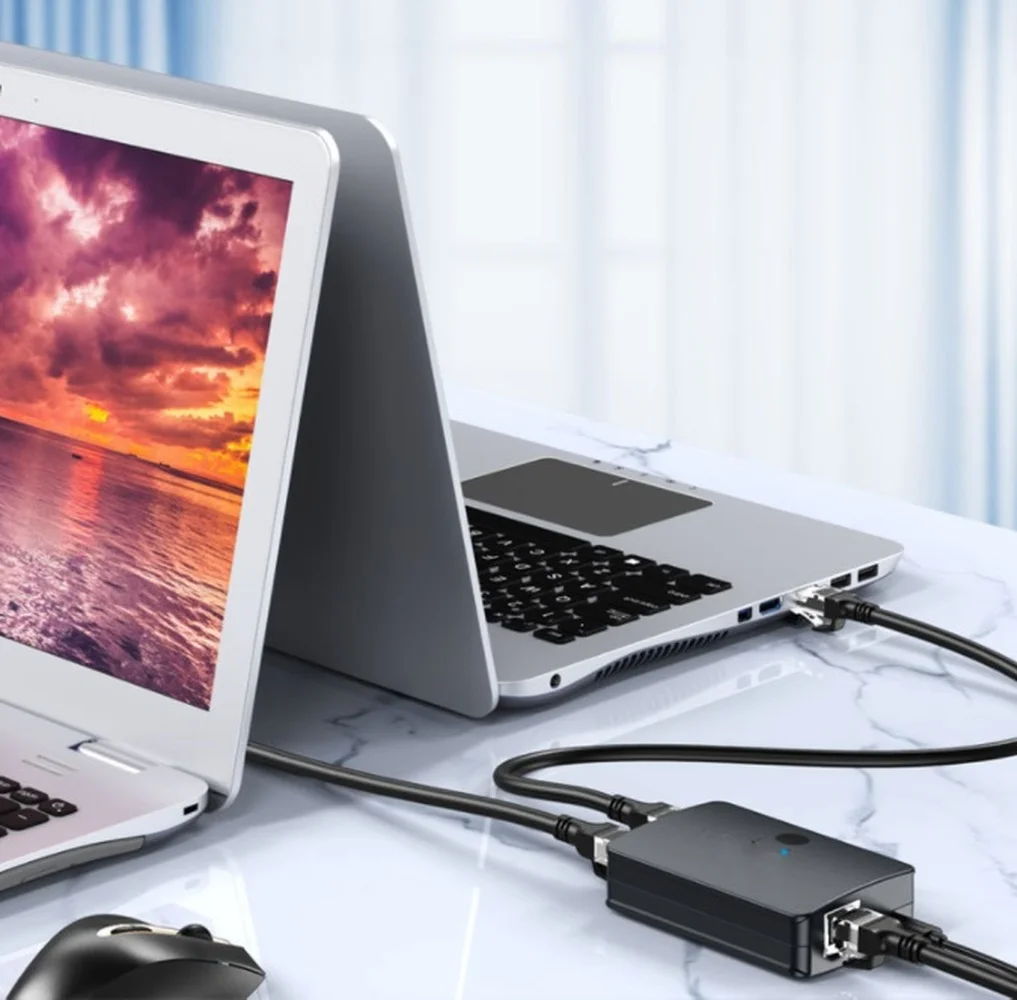 Сетевой коммутатор RJ45 с 2 портами хаб двухсторонним портом для совместного