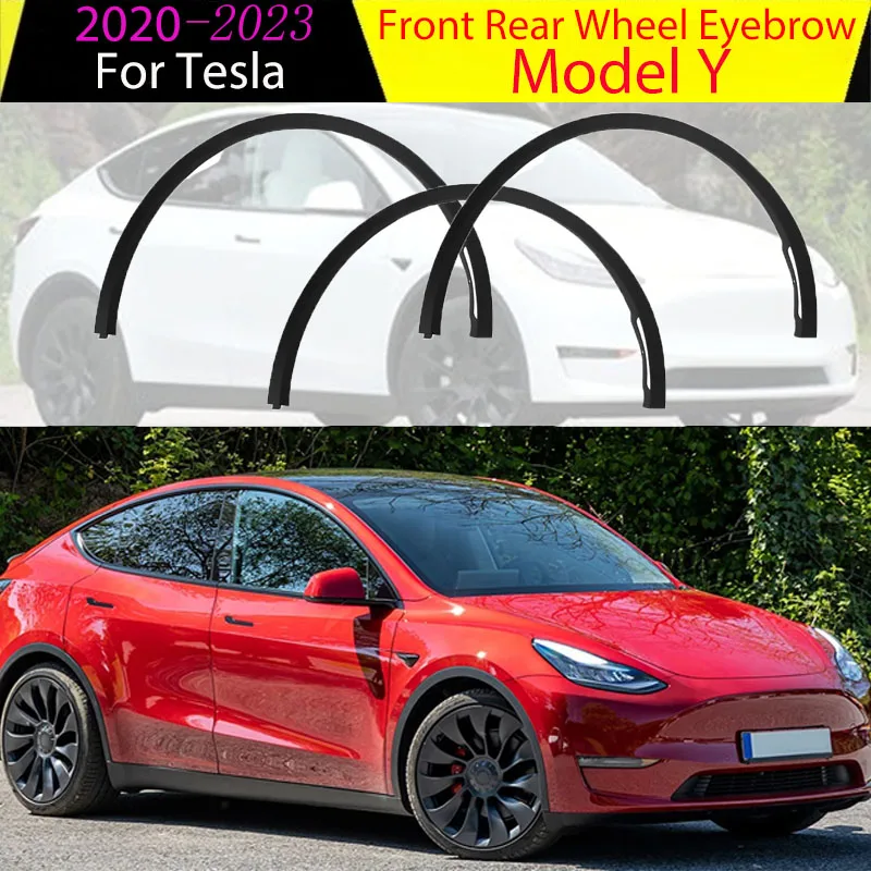 Фото Крылья для Tesla Model Y 2020-2023, переднее, заднее, левое и правое колесо, бровавое крыло, расклешенное крыло 1494185 1494186, брызговик для колес Molde №1