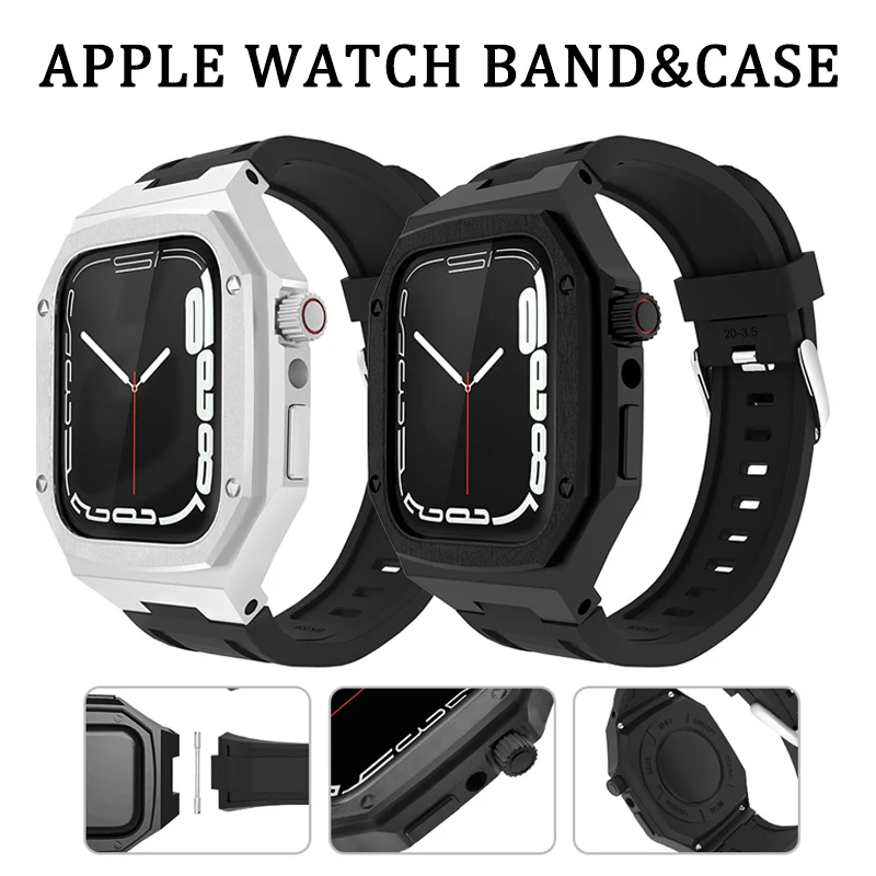 

Ремешок из нержавеющей стали для Apple Watch Series 7 SE 6 5 4, 45 мм