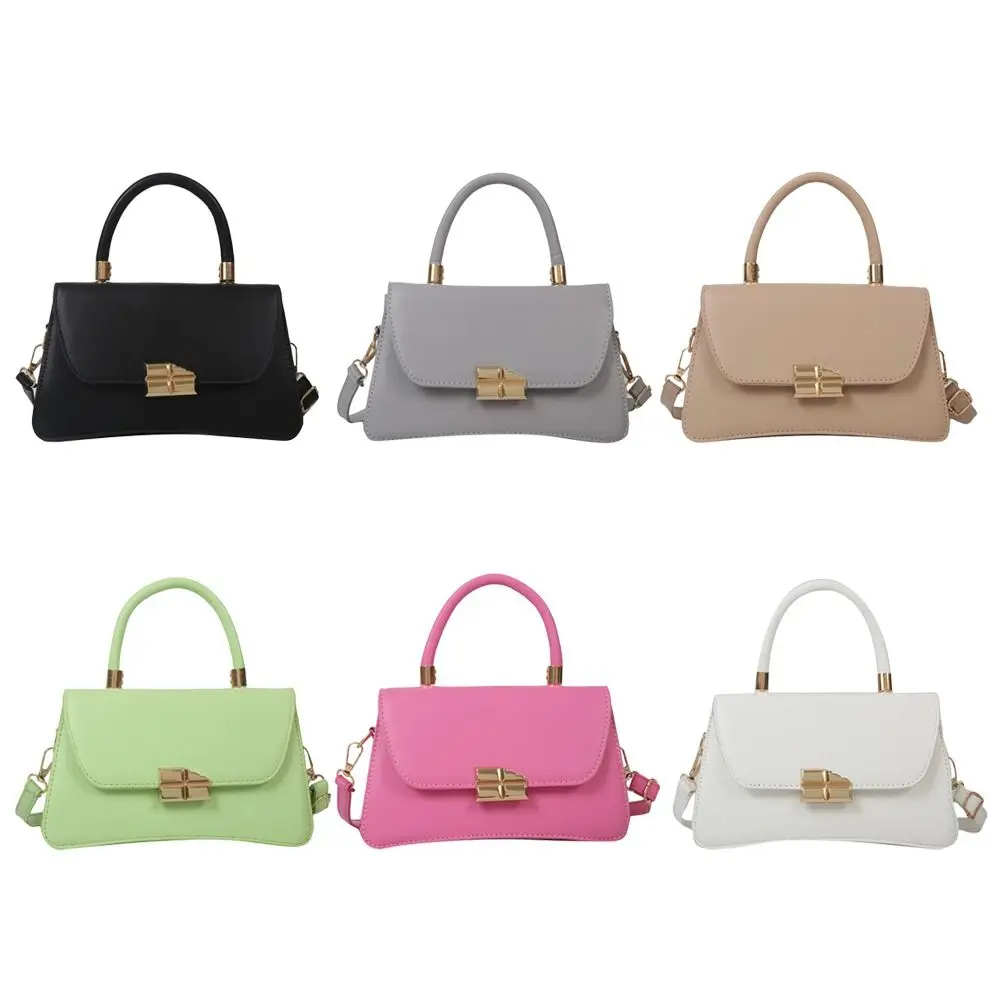 

PU Leather Messenger Shoulder Bag Fashion Solid Color Sling Bag Crossbody Bags Women Girls