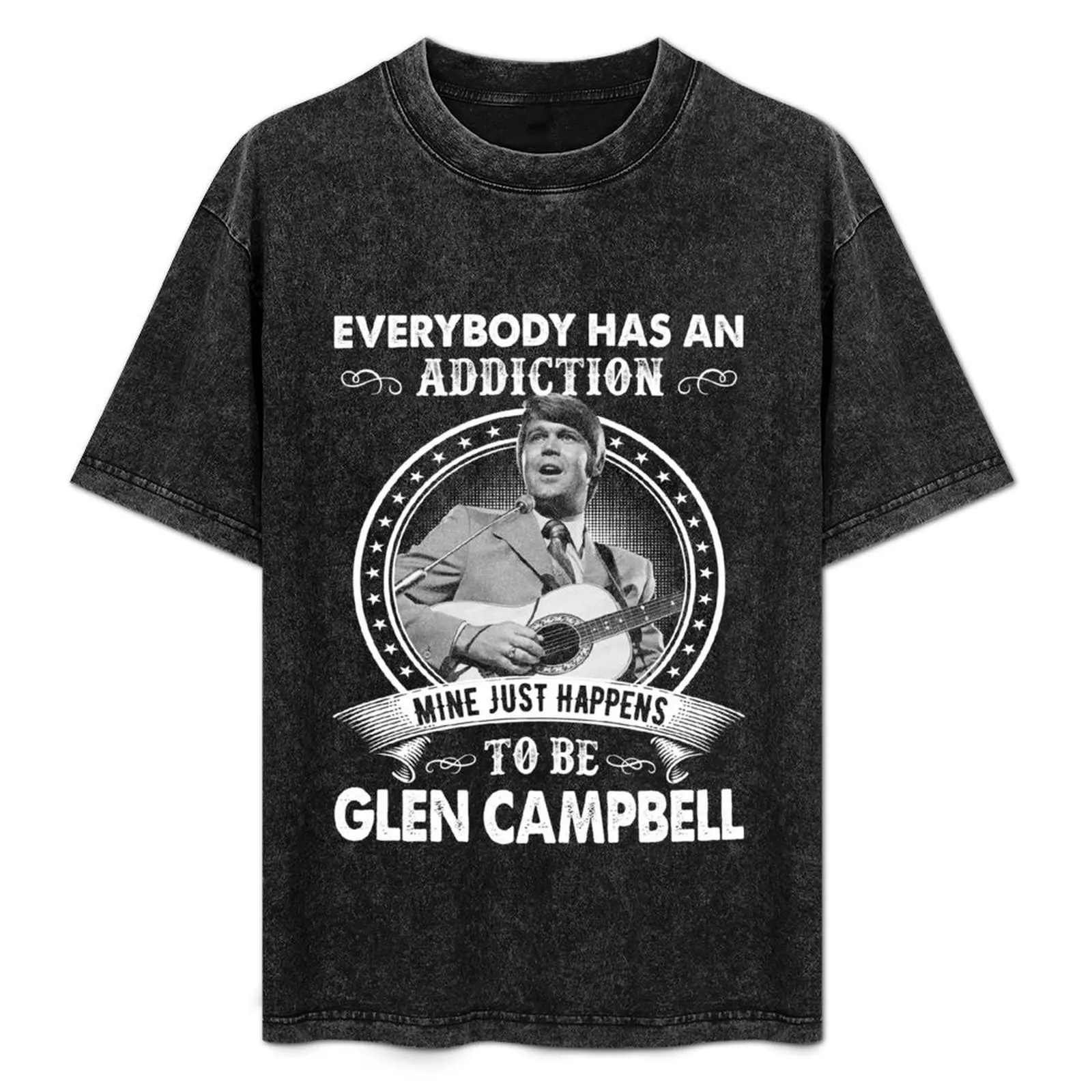Футболка Everybody Has an Addiction Mine Just Happens to Be Glen Campbell хлопковая мужская