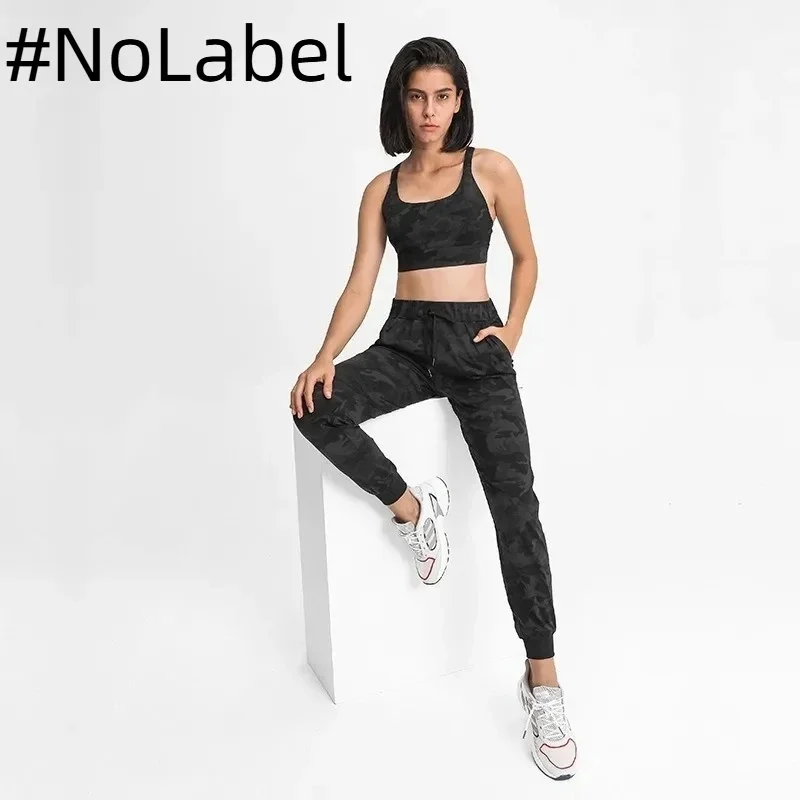 Брюки для йоги NoneLabelCollection с эластичной резинкой на талии простые прямые