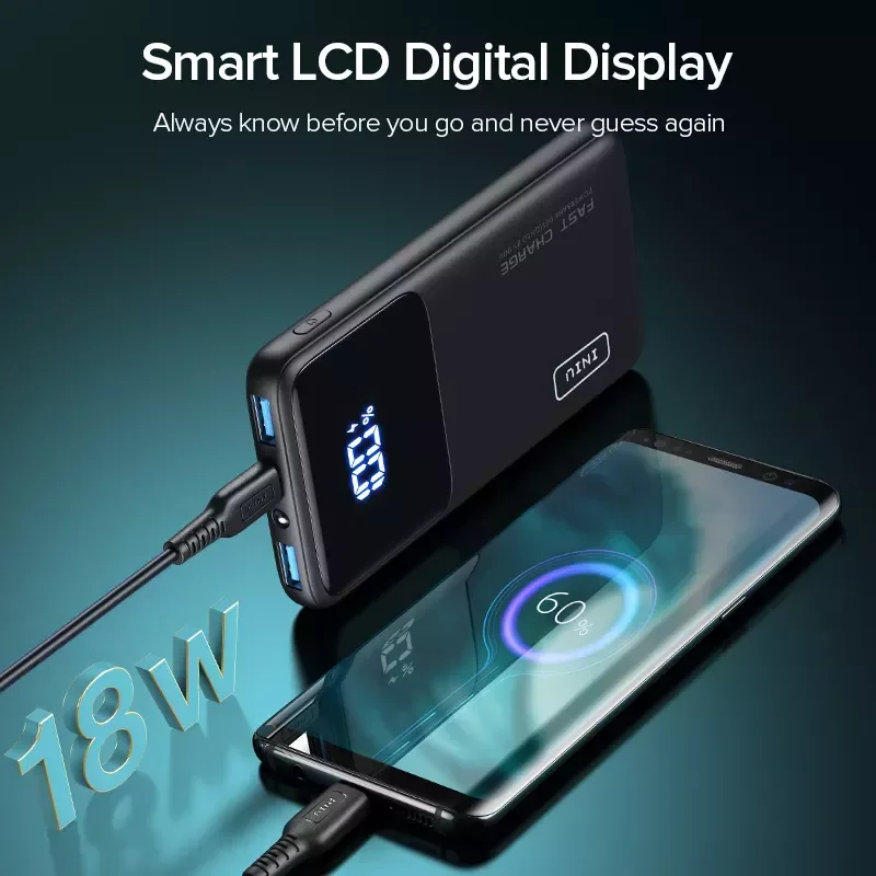

NEW2023 PD 18W Bank 10500mAh Fast Charging Portable Charger Powerbank External Battery Pack 12 11 10