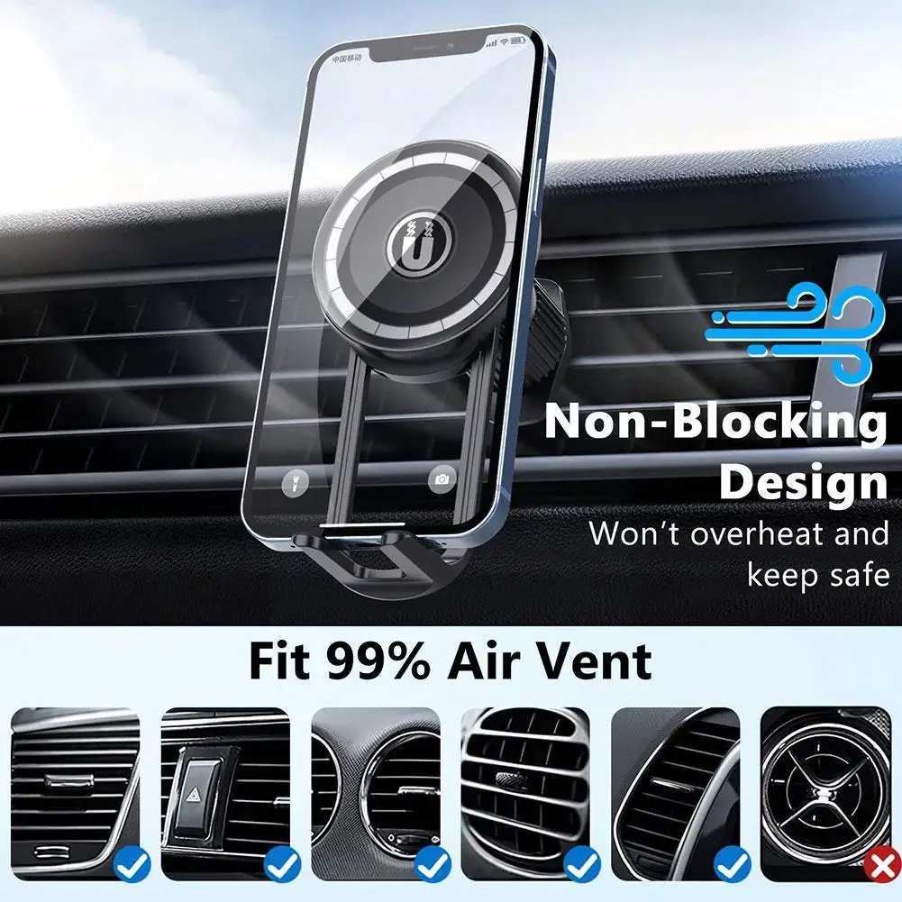 

1pcs Metal Magnetic Car Phone Stand Cell Universal Folding Adjustable Dashboard Bracket 360 Holder Support Max GPS Mobile X3Y4