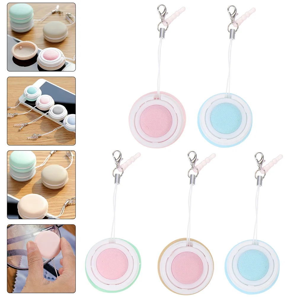

5 Pcs Lens Cleaners Phone Screen Wiper Eyeglass Wipes Mobile Cleaning Cloth Cloths Pp+silicone Computer