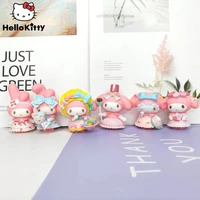 6pcssets cartoon anime sanrio my melody figure mini toy dolls 5cm model accessories home car decoration children kid gifts y2k