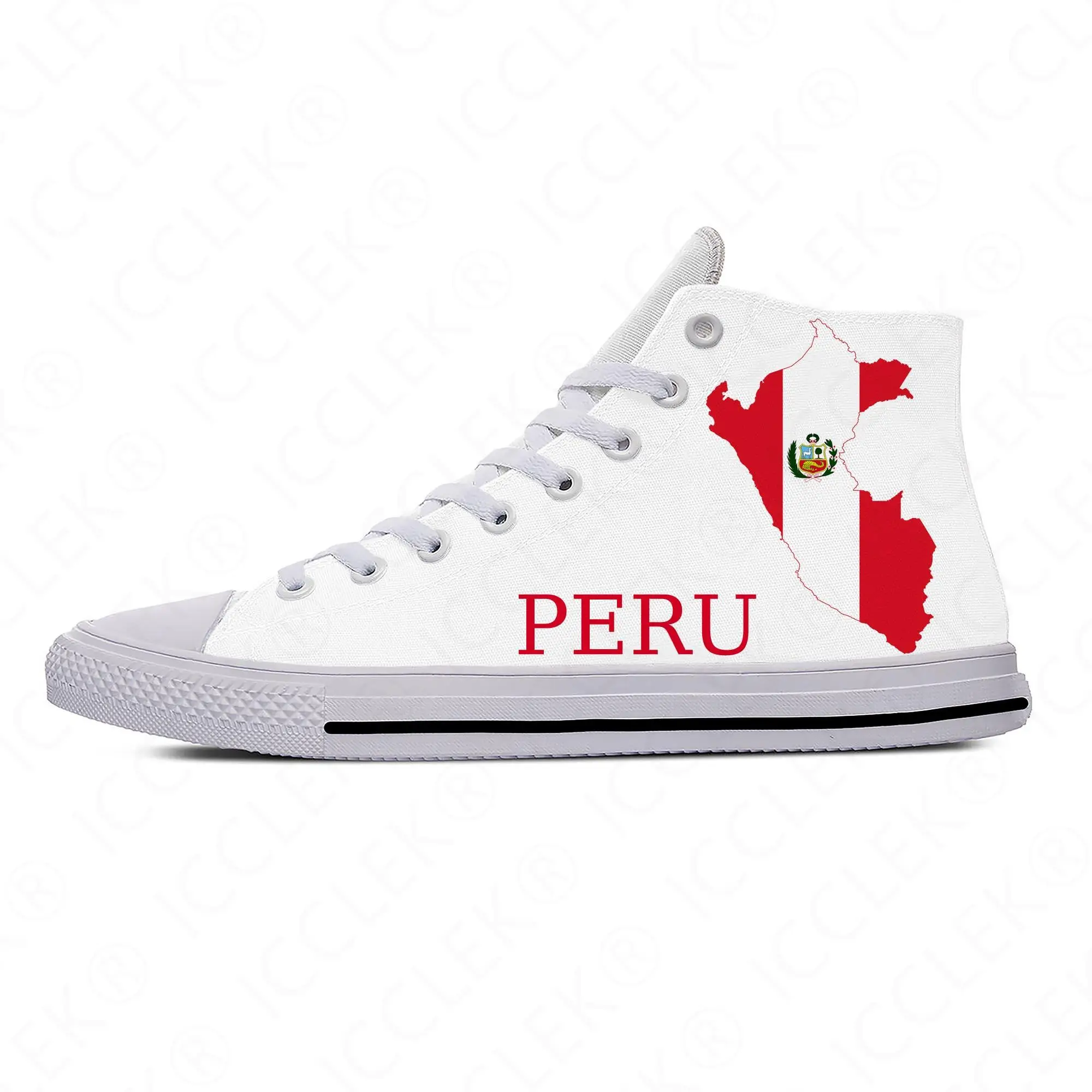 

Высокие кроссовки с флагом Перу, мужская и женская повседневная обувь для подростков, холщовые беговые кроссовки с 3D принтом, дышащая легкая обувь