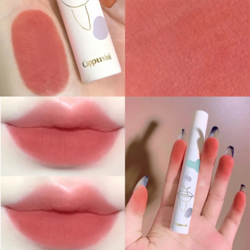 

Matte Velvet Lipstick Sexy Mousse Not Stick Cup Waterproof Long-Lasting Lip GlossLip Glaze Lips Makeup Cosmetics Maquiagem 1pc