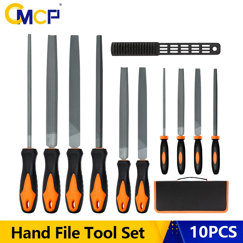 CMCP Wood File Set 10pcs Wood Rasp Assorted Files Set for for Wood Carving Carpentry Filing Tool Hand File Tool