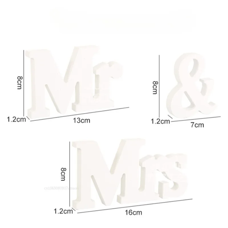 3 шт./компл. деревянная вывеска с белыми буквами Мистер и миссис для свадебного