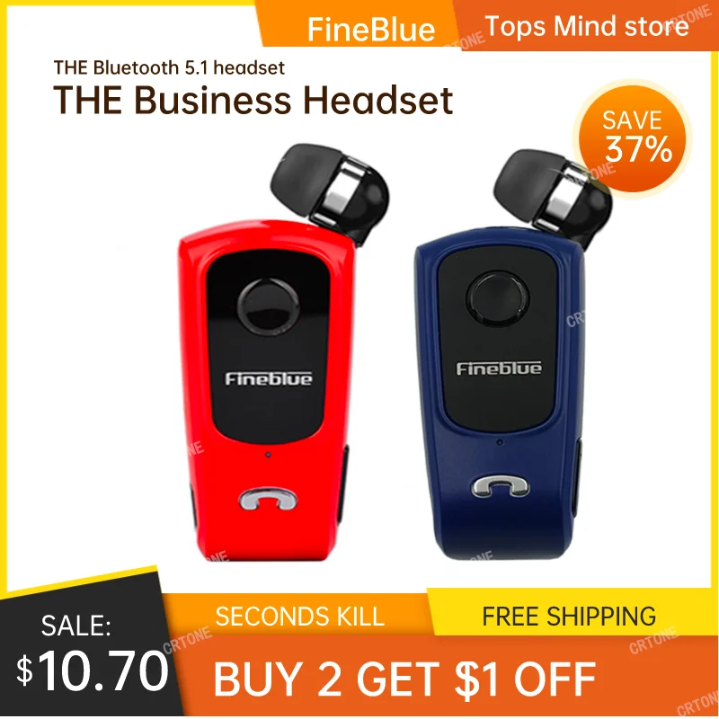 

Fineblue F920 Pro Mini Wireless Earphone Retractable Portable Bluetooth Headset Calls Remind Vibration Sport Run Gamer Headphone