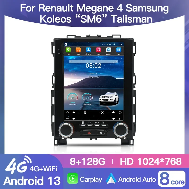 

Tesla Screen Android Car Radio For Renault Megane 4 Samsung Koleos SM6 Talisman 2017 2018 2019 Multimedia Player GPS Navigation