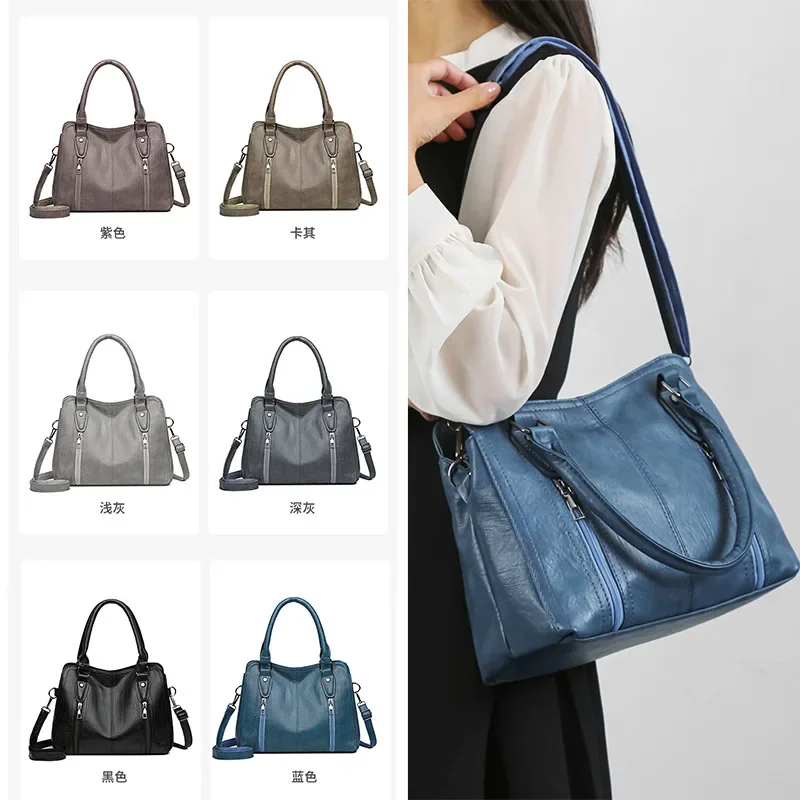 Мягкая женская сумка-пито новинка 2024 модная универсальная сумка большой