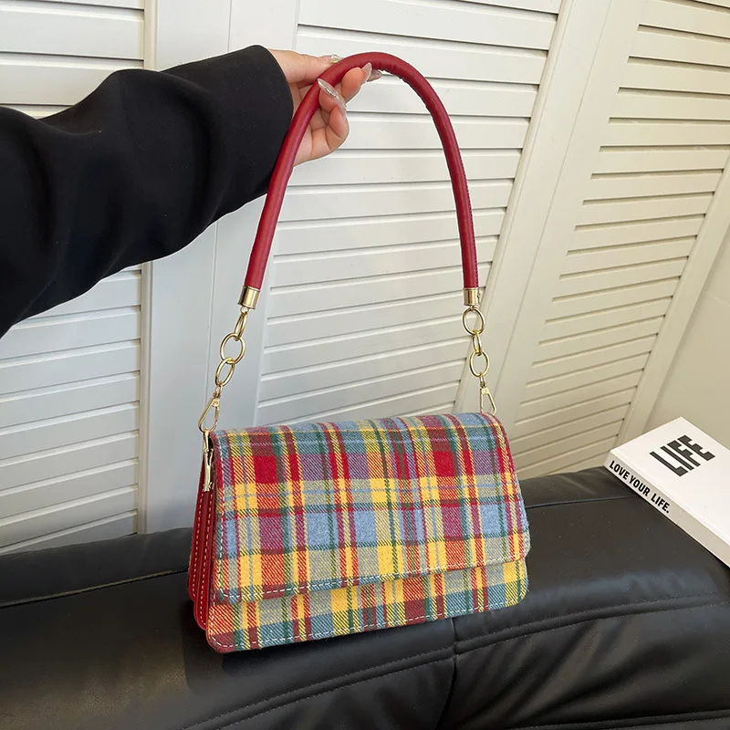 Винтажная легкая роскошная сумка 2024 новая модная женская с ретро-принтом