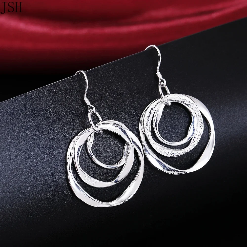 

Wholesale Fashion Silver Color Earrings High Quality Elegant Cute Women Charms Wedding Classic Jewelry LAYD Lovly Gift