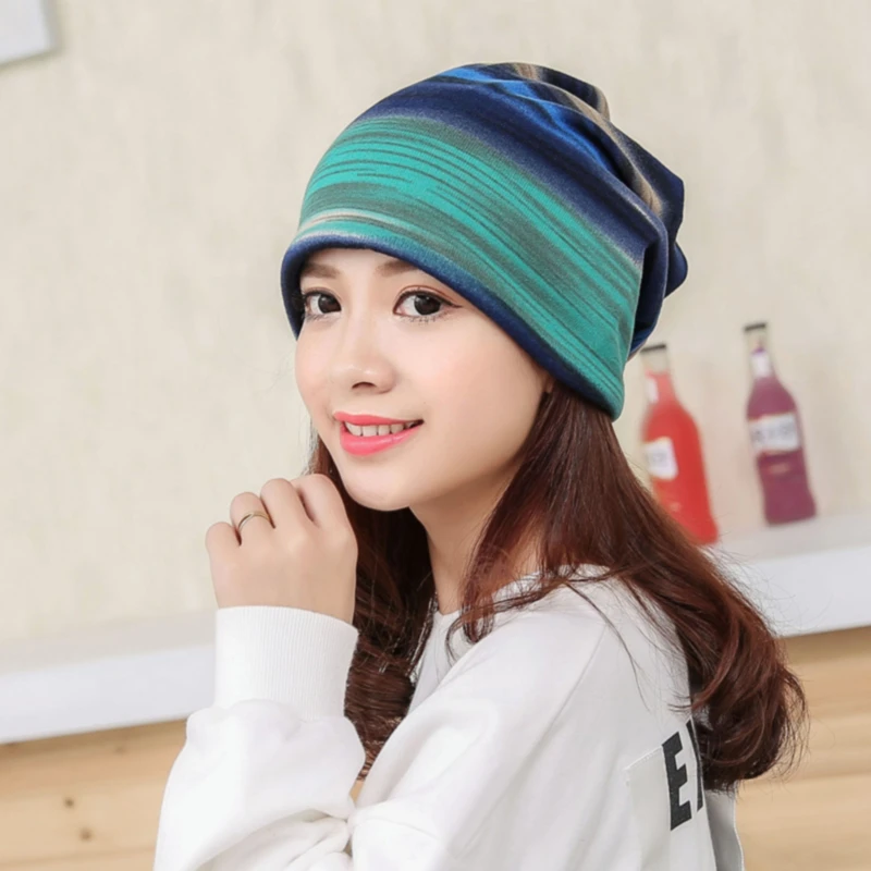 

Korean Women Spring Autumn Winter Warm Cover Headgear Beanies Winter Scarf Knitted Hat Hip-hot Skullies Girls Gorros