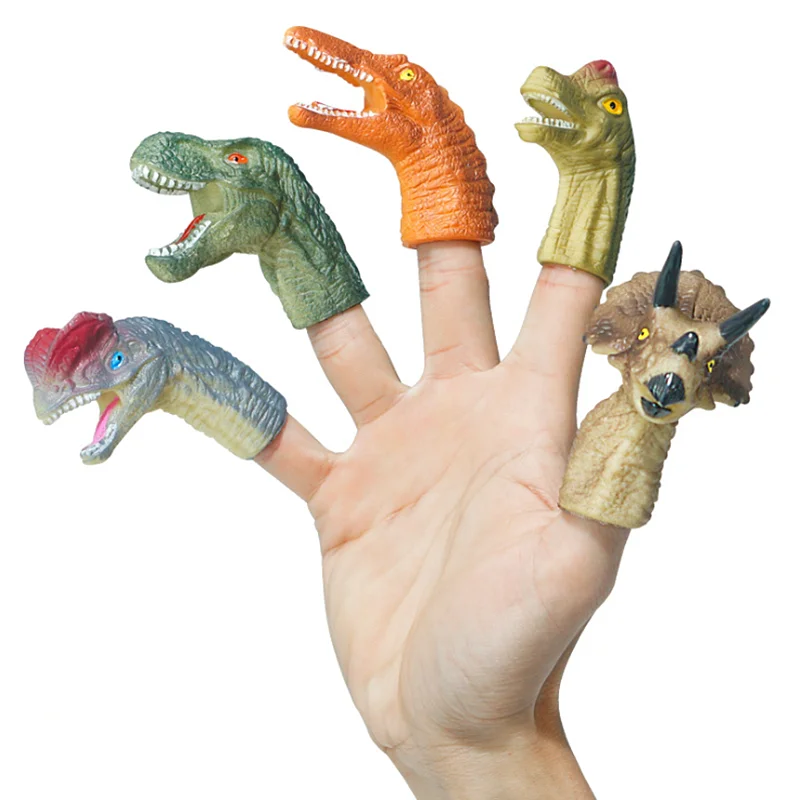 

Миниатюрный мультяшный реалистичный Дракон-динозавр, 5 шт., фотоэлемент пальца, ролевая игра, детская история, реквизит для детского костюма...