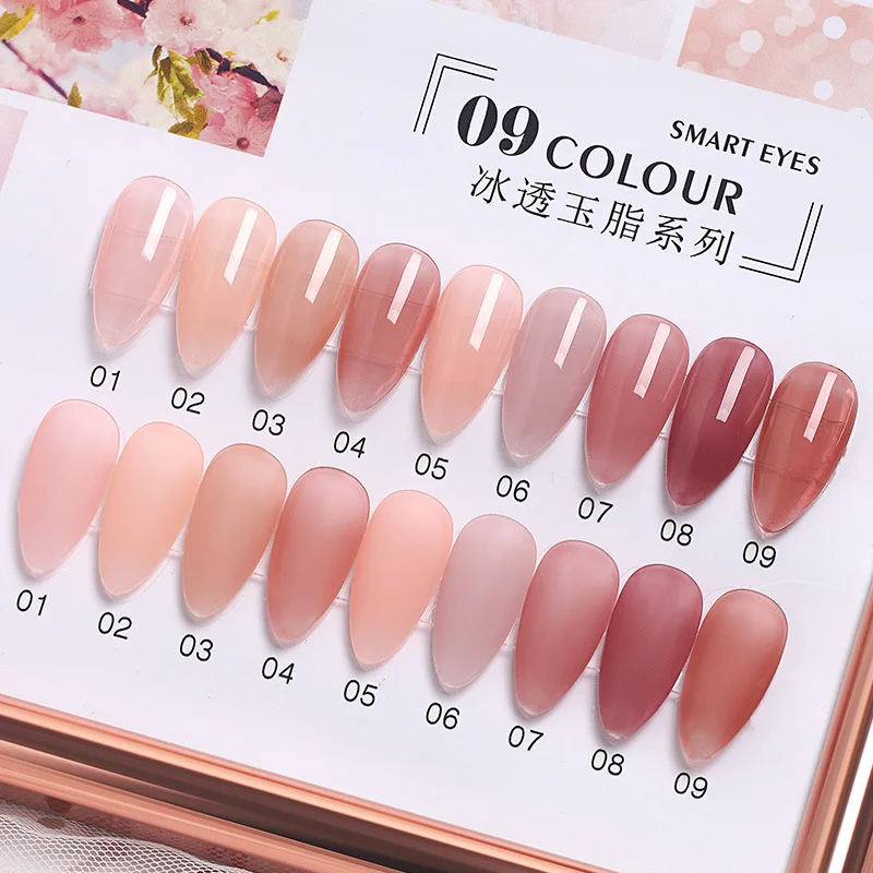 

9 Colors Nail Gel Polish 8ml Light Pink Soak Off Uv Led Varnish Gel for Manicure Long Lasting Colorful Nude Nail Art Polish Gel