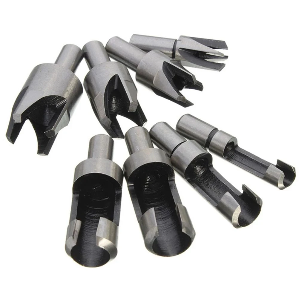 

4pcs 8mm Shank Barrel Cork Drill Plug Cutter Drill Bit Bored Hole Wood Tenon Drill Hole Saw Arbors Handy Woodworking Tool