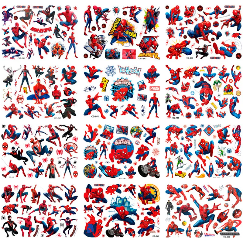 1 шт., наклейка-тату «Человек-паук»