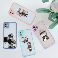 anime black clover phone case for iphone x xr xs 7 8 plus 11 12 13 pro max 13mini translucent matte case