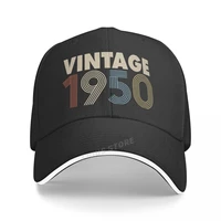 fashion hats novelty born in vintage 1950 letter birthday gift printing baseball cap men and women summer caps new youth sun hat