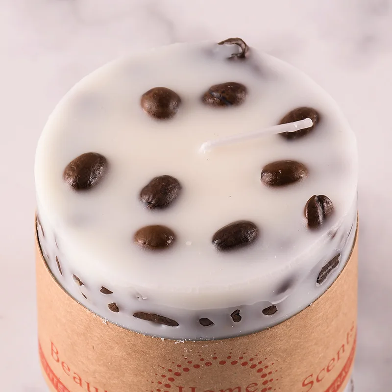 Декоративные свечи с соевый воск для свечей кофейных зерен без дыма дома свадьбы