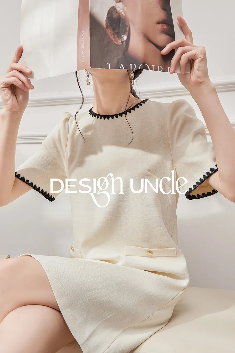 

Платье Xiaoxiangfeng, золотистое, с круглым вырезом, 2023 г.