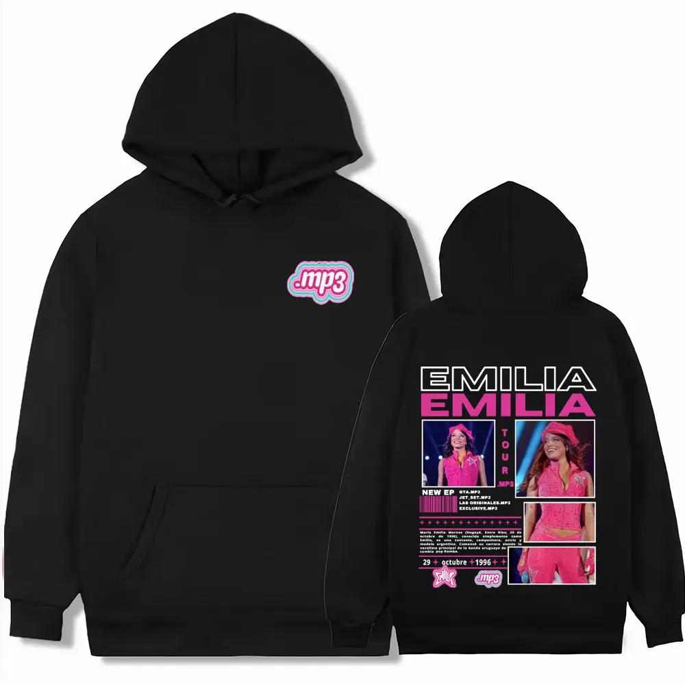 Emilia Mernes Tour MP3 2025 толстовки с рисунком для мужчин и женщин Harajuku одежда модные топы