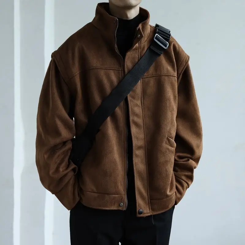 

Новинка осени 2023, роскошная модная бейсбольная куртка, Мужская Удобная Повседневная куртка, универсальная бутиковая одежда, простой стиль