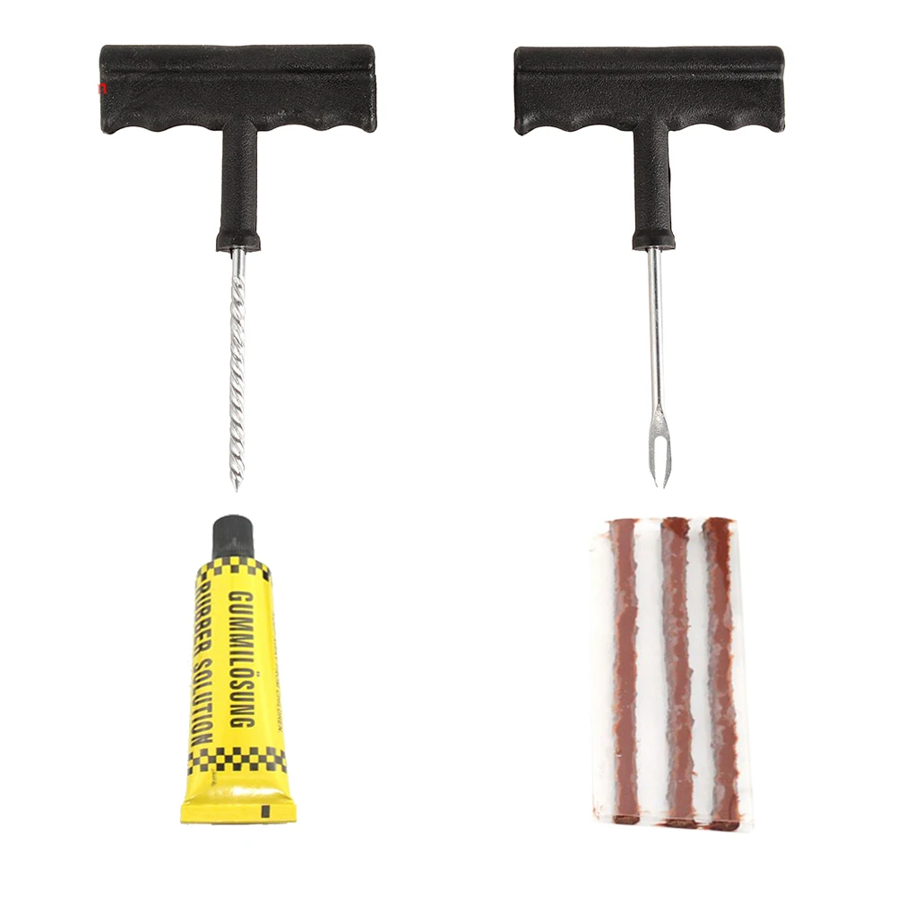 

Car Tire Repair Kit Auto tubeless Tire Repair Kit Rivet Tool Set Tyre Puncture Plug Repair Tools for Car Bike Truck Motorbike