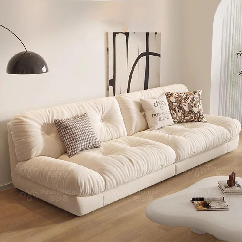 Белый большой диван для гостиной Минималистичная спальня простая гостиная