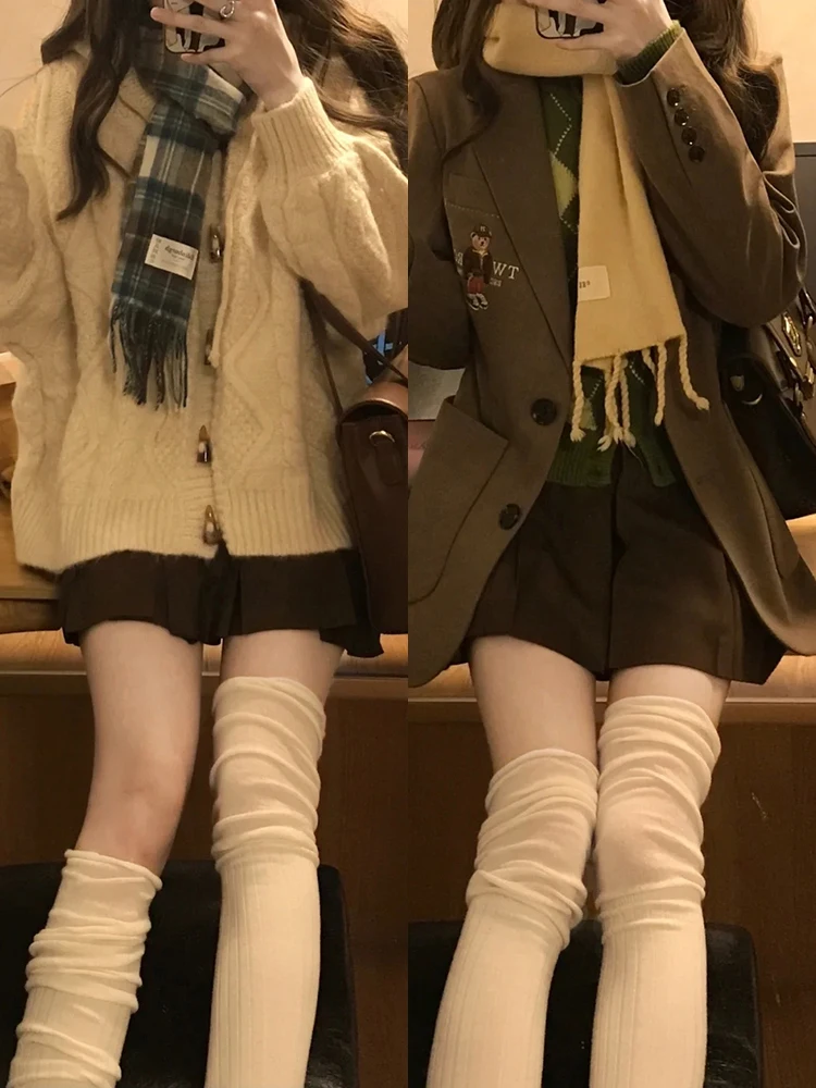 &quotA Little Desire! Socks Women Stockings Spring and Autumn Boots Knee South korea HOLD-UPS Patchwork Pile