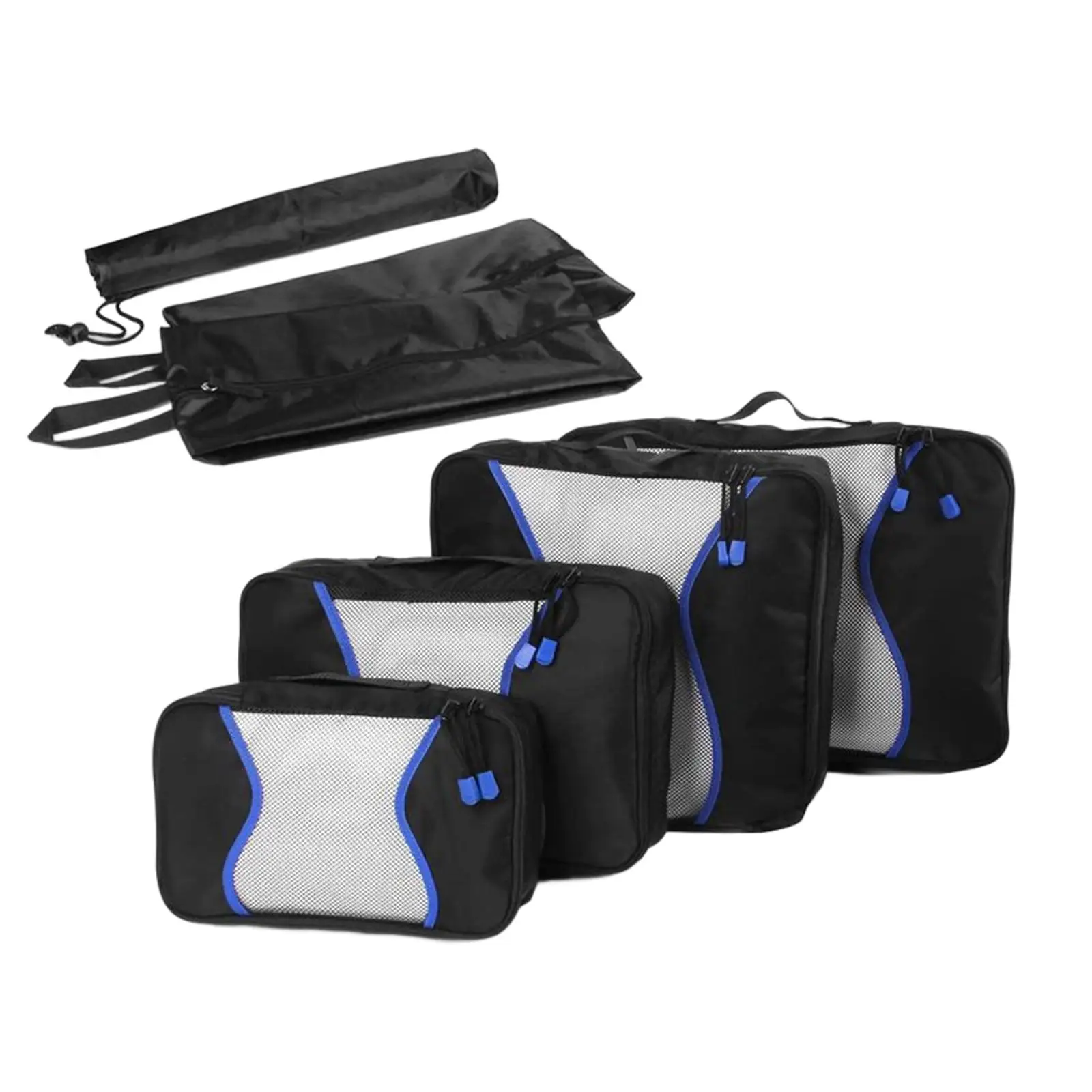 7 In 1 Luggage Packing Organizers Accessories Storage Bags Portable Lightweight for Keeping Organized Woman Man Clothes Shoes